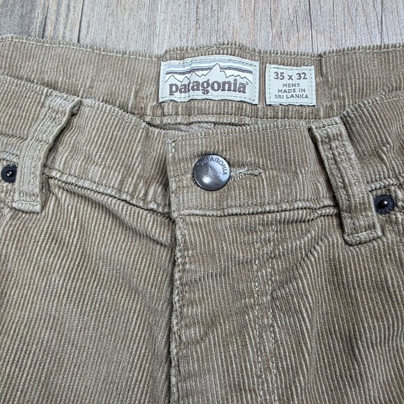 Patagonia Men's Organic Cotton Corduroy Jeans Regular 35x32 Khaki Tan - Picture 4 of 8